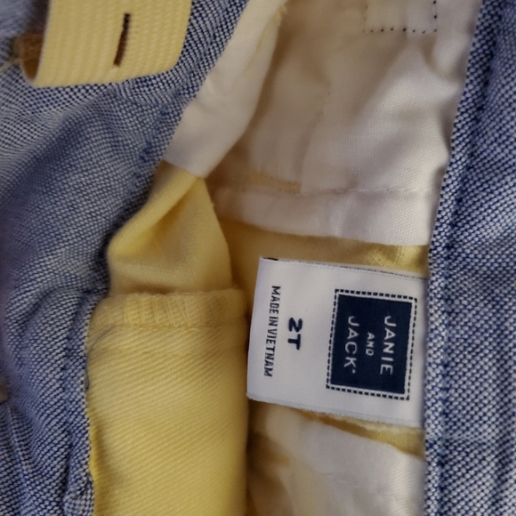 Janie and Jack pale yellow shorts - Picture 2 of 2